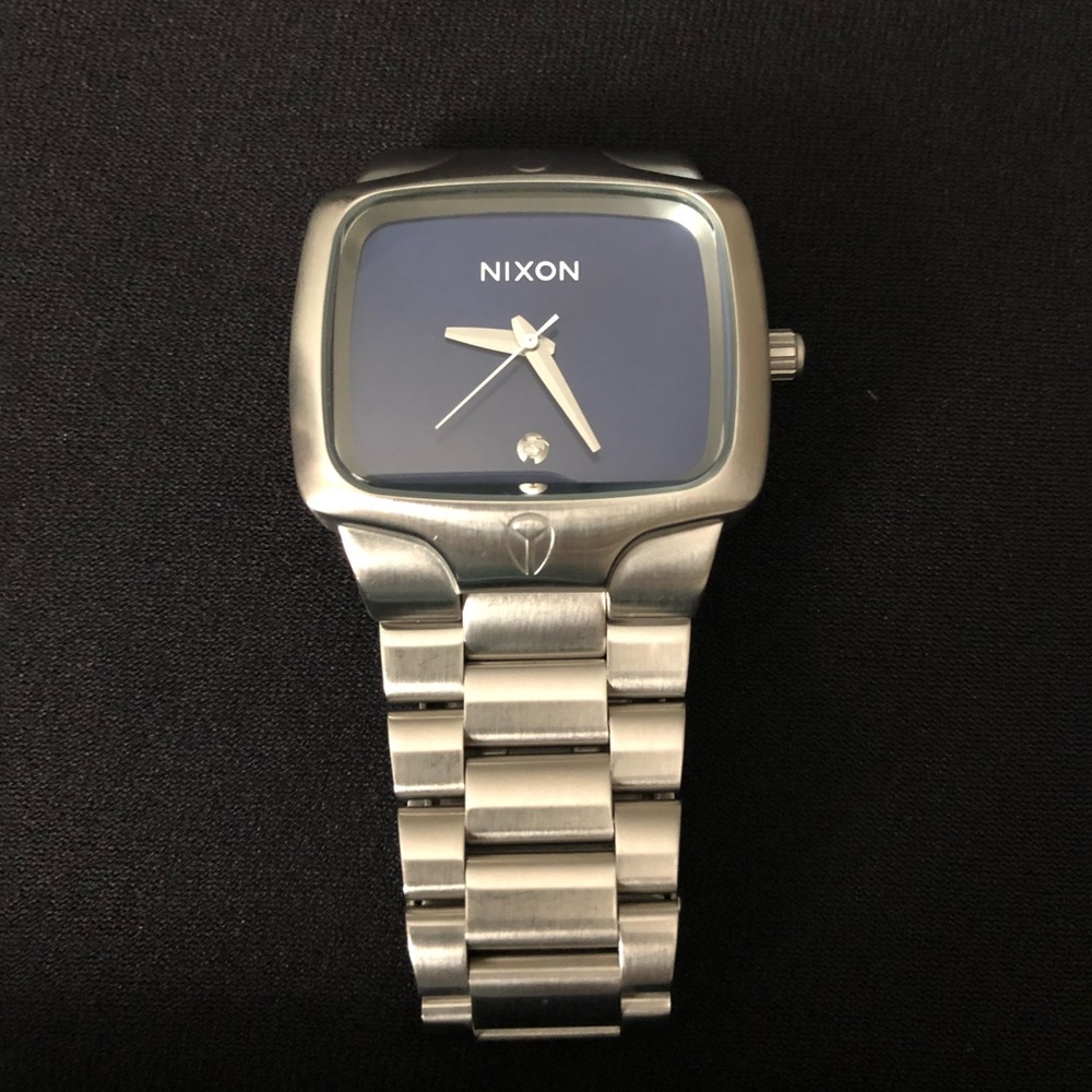 Nixon “Player” watch- silver / blue face